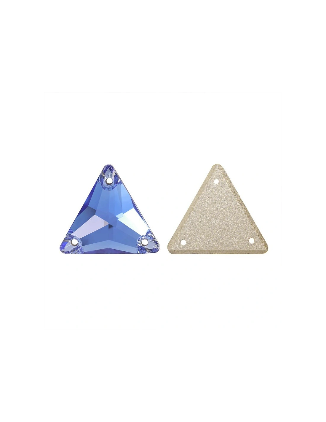 Stone Triangle mm 16 Hematite - 1PC - Stone to be sewn all crystal