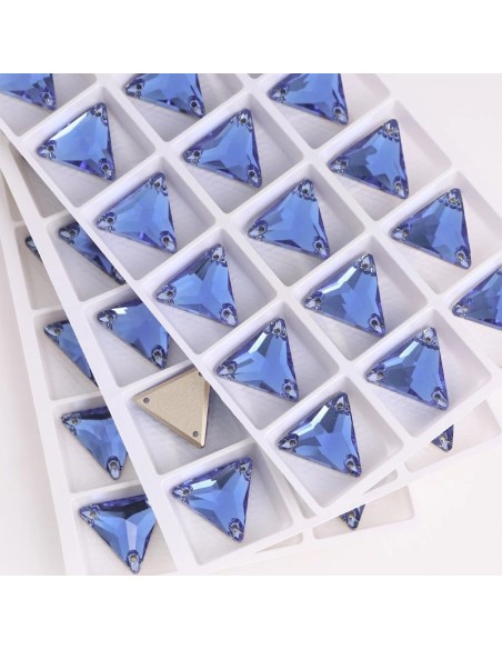 Pietra da Cucire in Cristallo GT Crystal Triangolo mm 16 Aquamarine - 1PZ