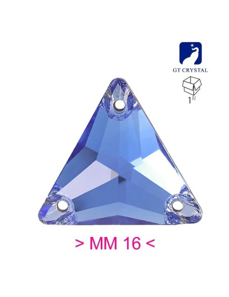 Pietra da Cucire in Cristallo GT Crystal Triangolo mm 16 Aquamarine - 1PZ
