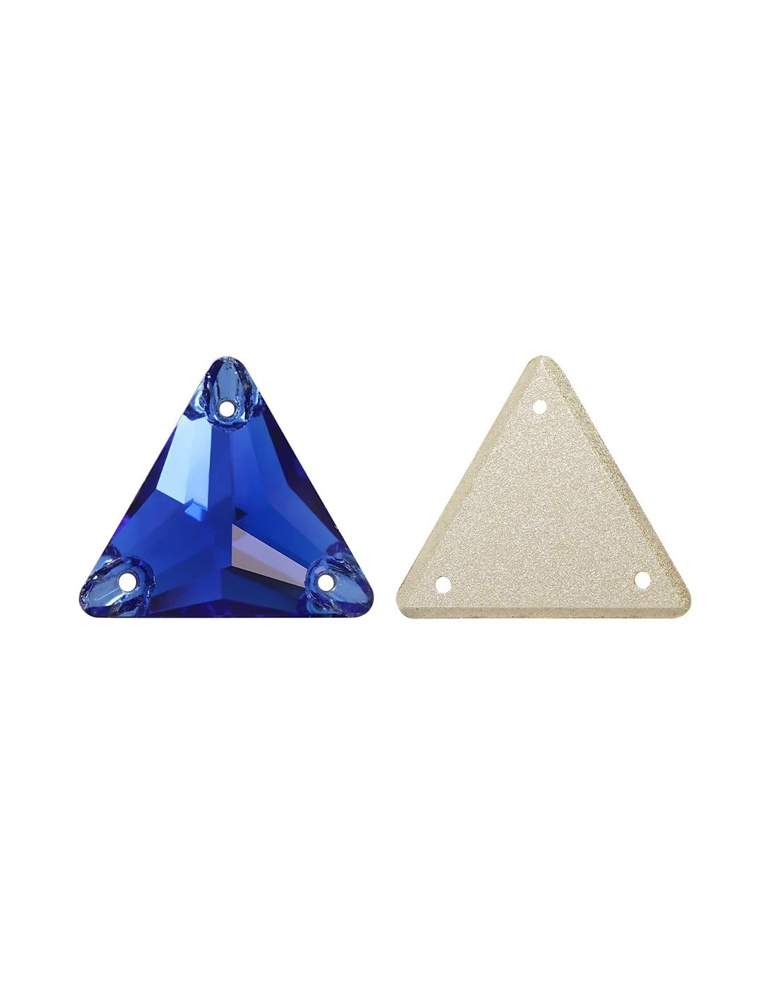 Stone Triangle mm 16 Hematite - 1PC - Stone to be sewn all crystal