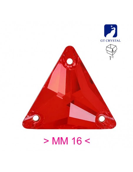 Pietra da Cucire in Cristallo GT Crystal Triangolo mm 16 Light Siam - 1PZ