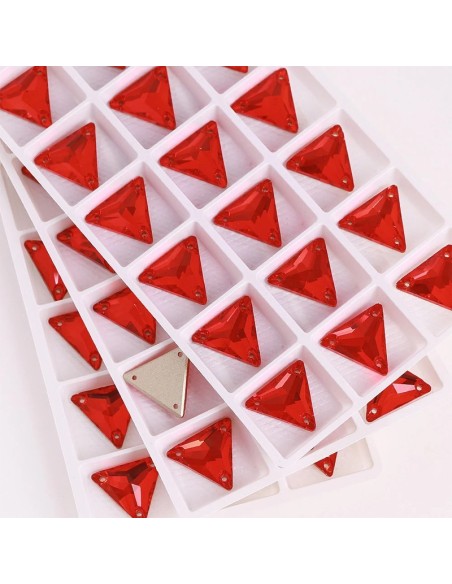 Pietra da Cucire in Cristallo GT Crystal Triangolo mm 16 Light Siam - 1PZ