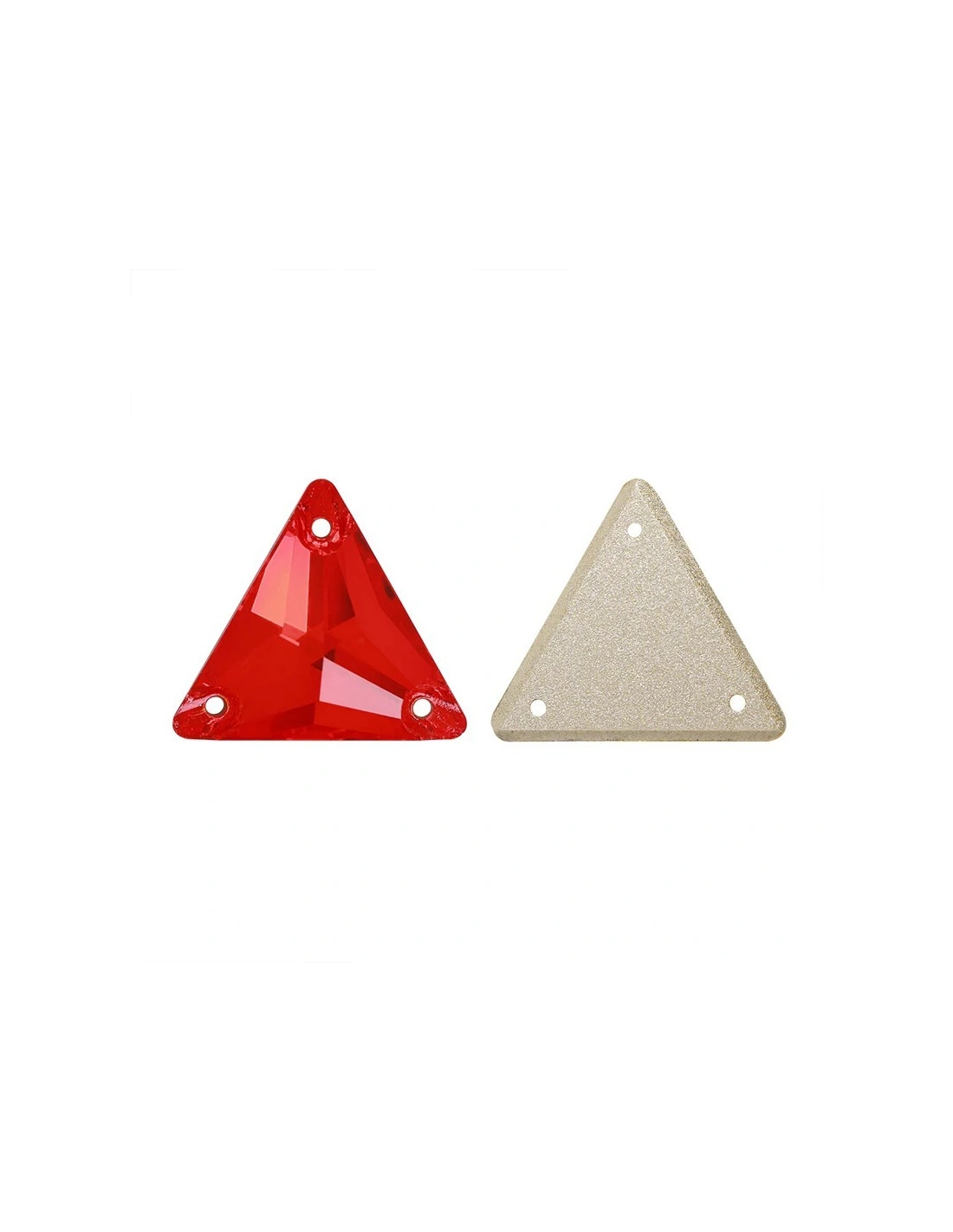 Stone Triangle mm 16 Hematite - 1PC - Stone to be sewn all crystal