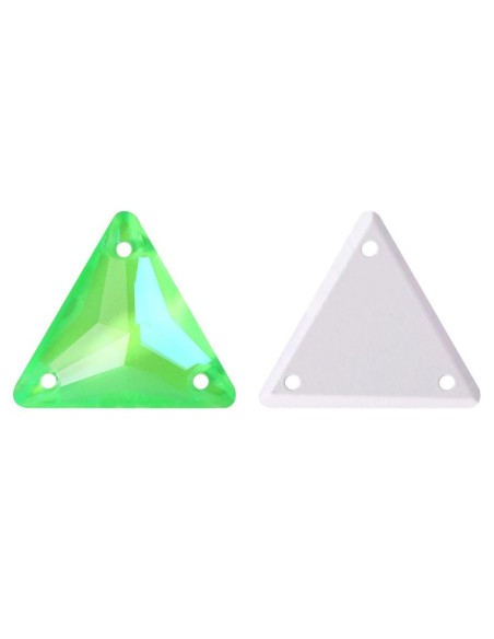 Stone Triangle mm 16 Hematite - 1PC - Stone to be sewn all crystal