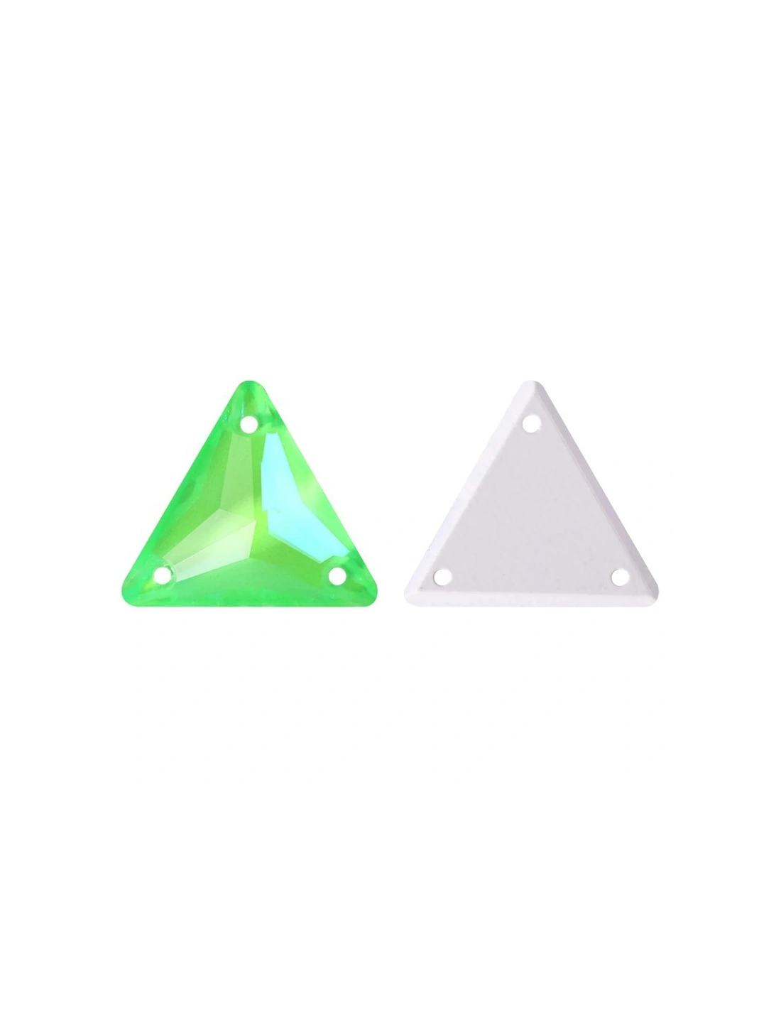 Stone Triangle mm 16 Hematite - 1PC - Stone to be sewn all crystal