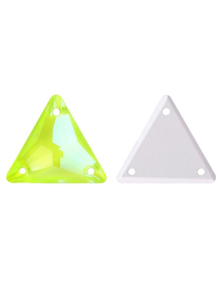 Stone Triangle mm 16 Hematite - 1PC - Stone to be sewn all crystal