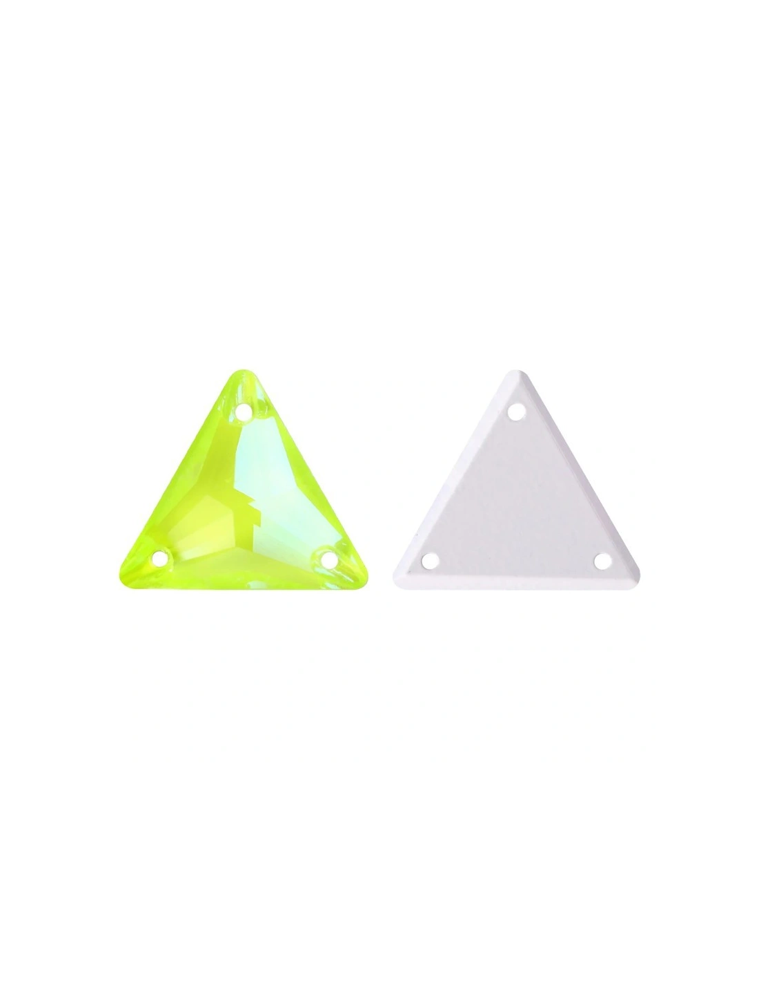 Stone Triangle mm 16 Hematite - 1PC - Stone to be sewn all crystal