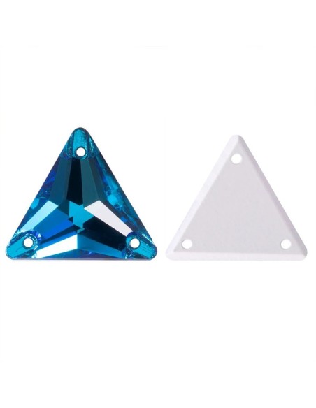 Pietra da Cucire in Cristallo GT Crystal Triangolo mm 16 Blu Zircon - 1PZ