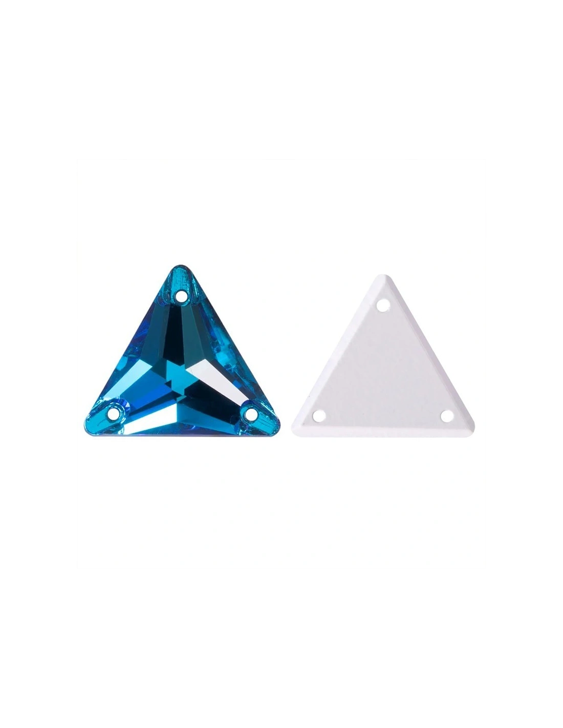 Pietra da Cucire in Cristallo GT Crystal Triangolo mm 16 Blu Zircon - 1PZ