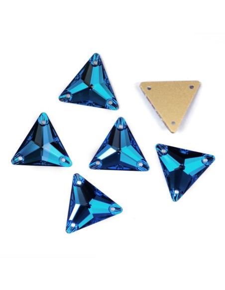 Pietra da Cucire in Cristallo GT Crystal Triangolo mm 16 Blu Zircon - 1PZ