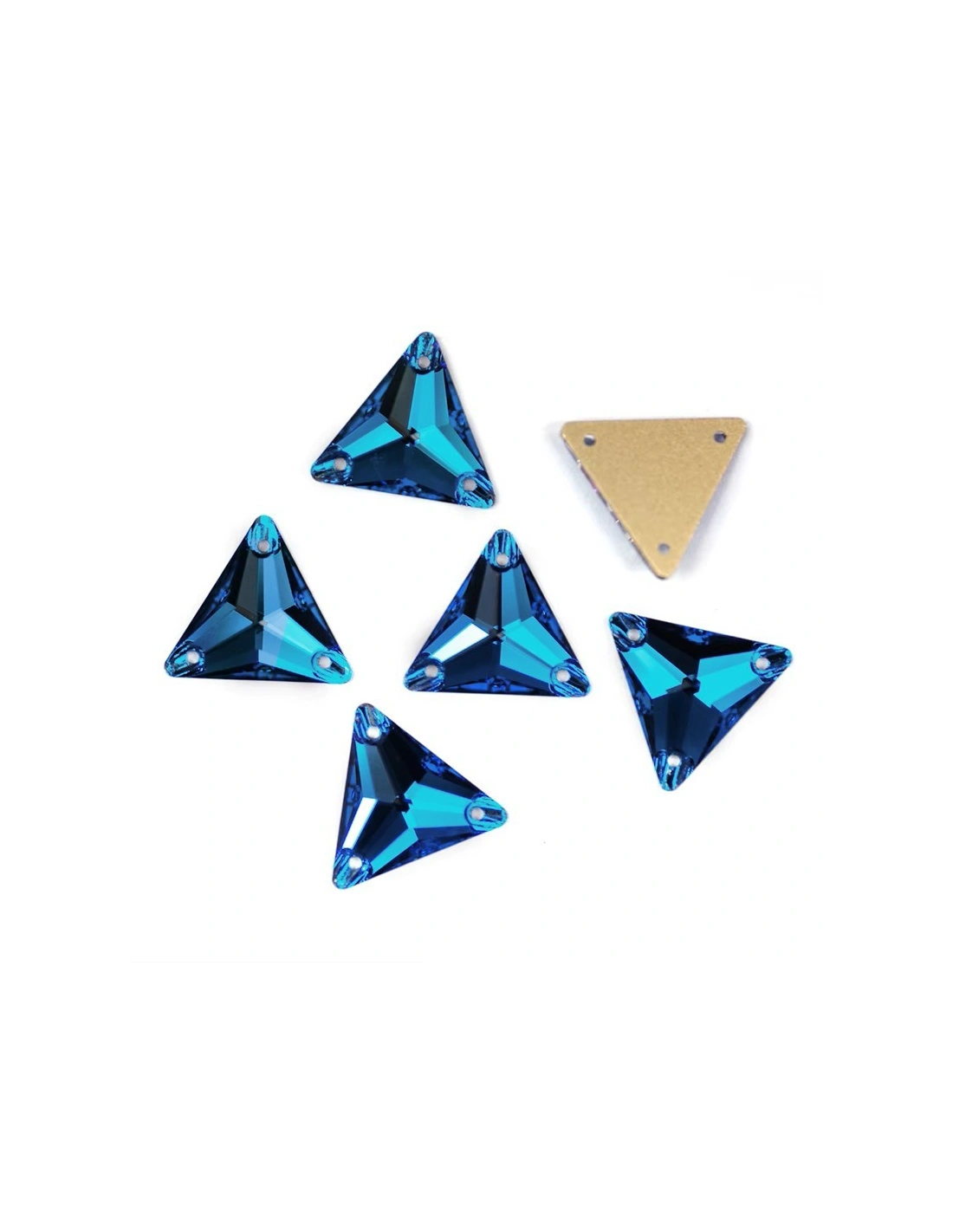 Stone Triangle mm 16 Hematite - 1PC - Stone to be sewn all crystal