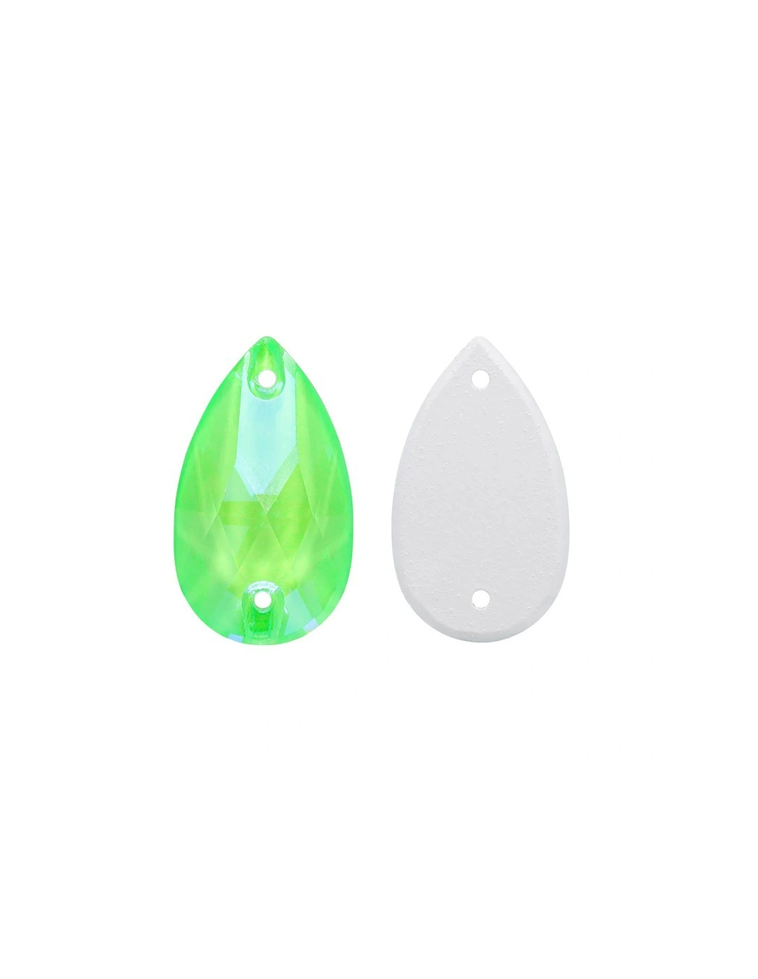 Stone Drop mm 18x10,5 Emerald - 1PC - Stone to be sewn all crystal
