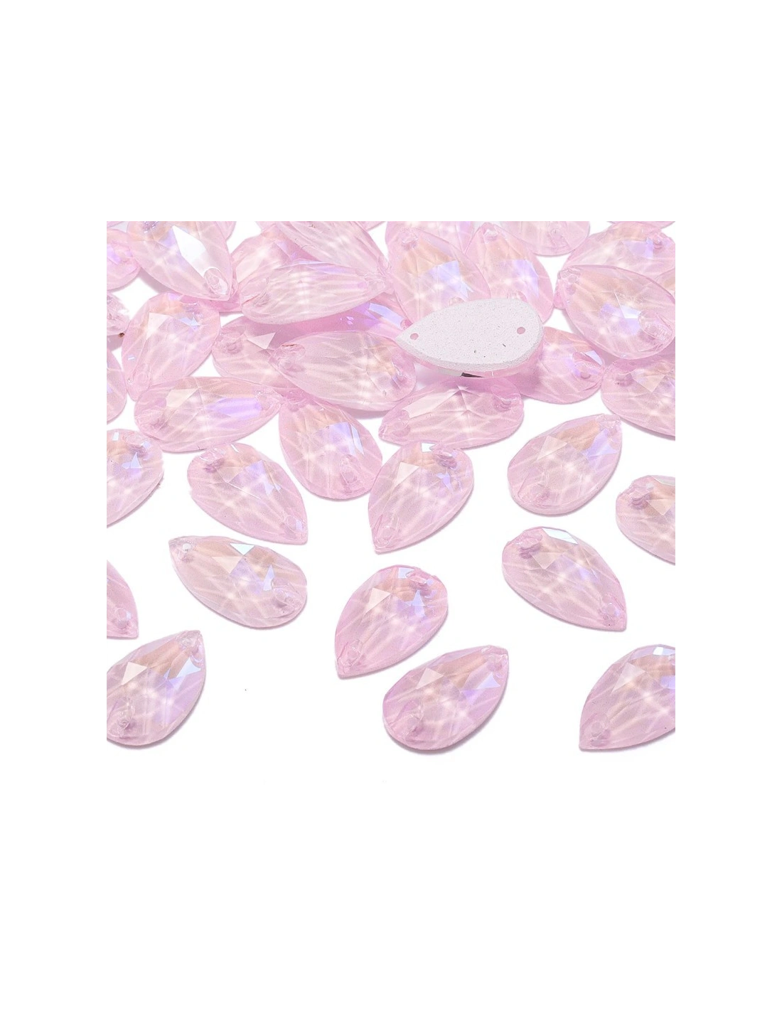 Stone Drop mm 18x10,5 Aquamarine - 1 PC - Stone to be sewn all crystal
