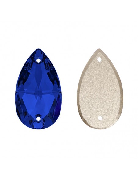 Pietra da Cucire in Cristallo GT Crystal Goccia mm 28x17 Blu Majestic - 1PZ Pietra da Cucire in Cristallo GT Crystal Goccia mm 28x17 Blu Majestic - 1PZ