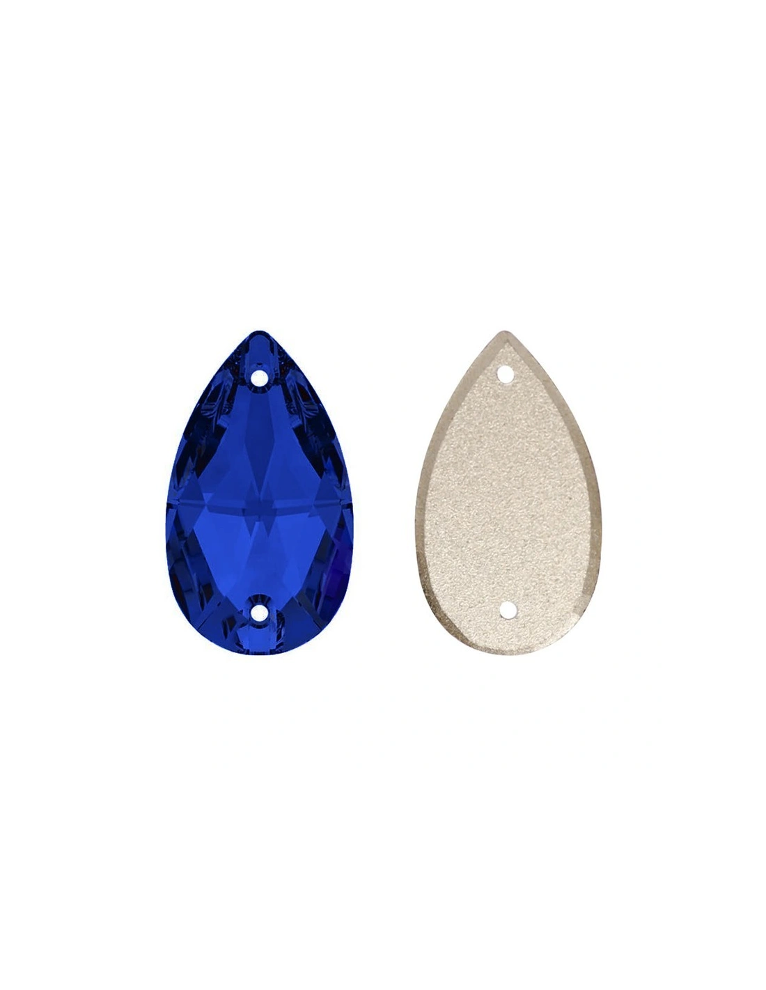 Stone Drop mm 18x10,5 Siam - 1PC - Stone to be sewn all crystal