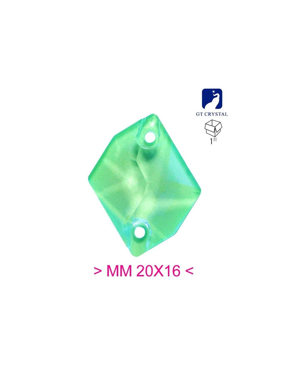 Stone Sew On in Crystal GT Crystal Cosmic mm 20x16 Fluo Green AB - 1PC
