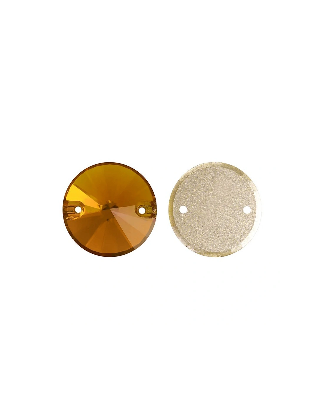 Stone Round mm 14 Emerald - 1PC - Stone to be sewn all crystal