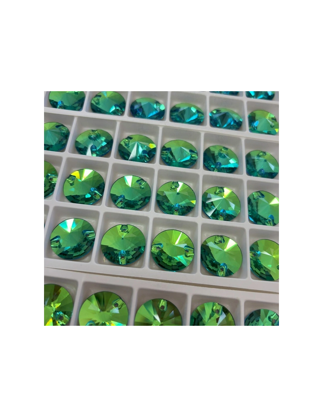 Stone Round mm 18 Emerald - 1PC - Stone to be sewn all crystal