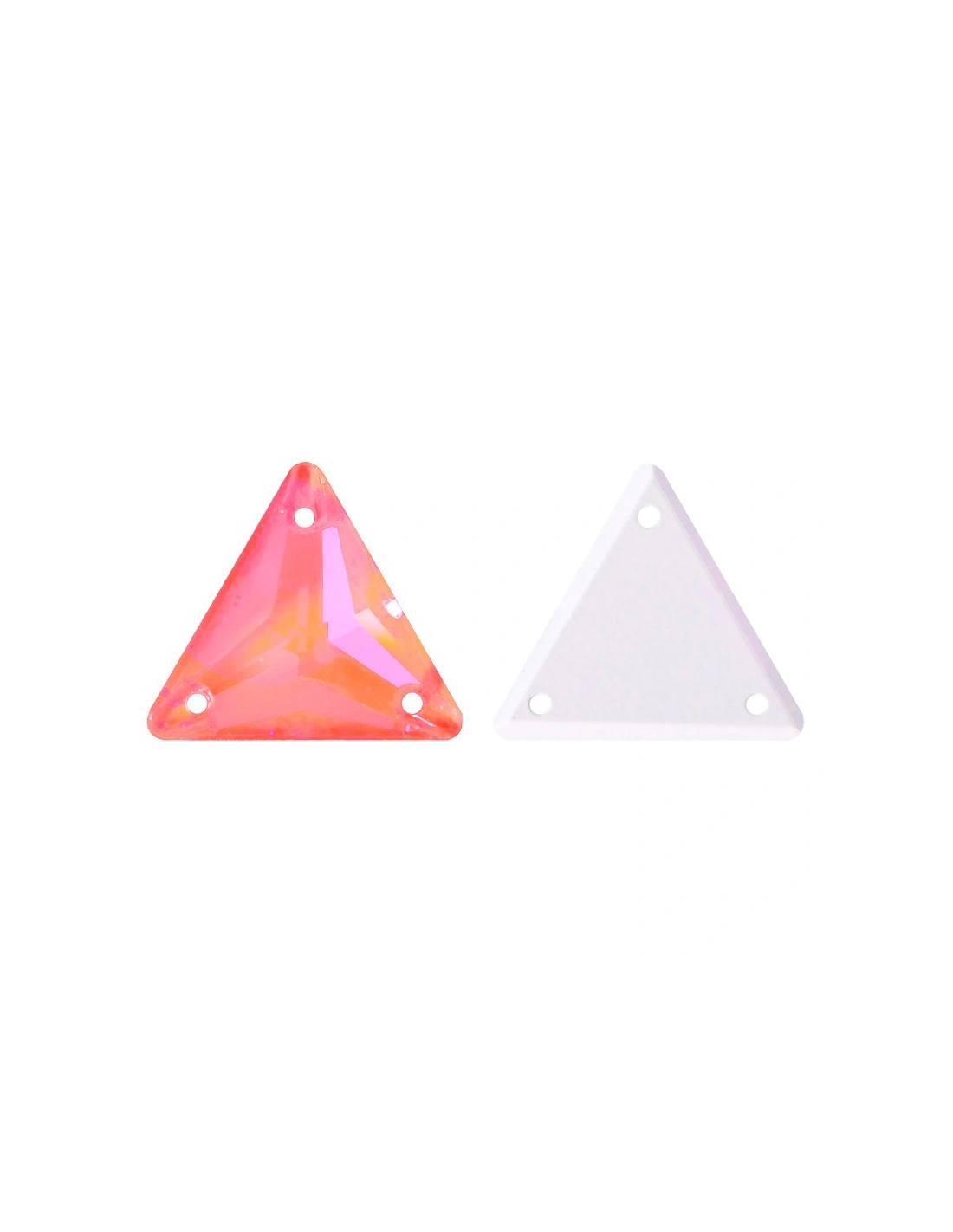 Stone Triangle mm 16 Hematite - 1PC - Stone to be sewn all crystal