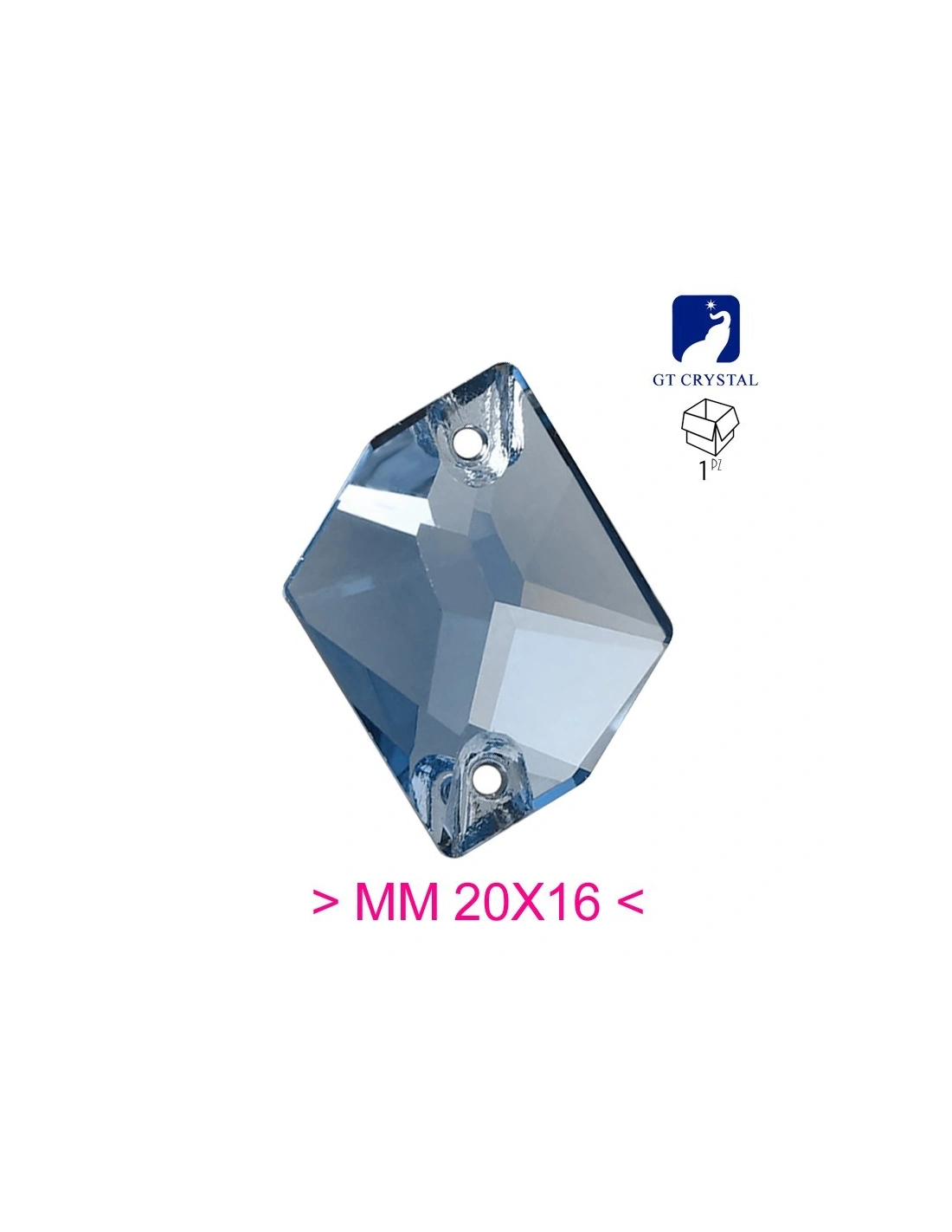 Stone Sew On in Crystal GT Crystal Cosmic mm 20x16 Light Sapphire - 1PC