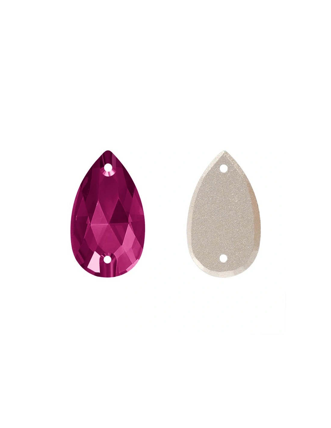 Stone Drop mm 18x10,5 Aquamarine - 1 PC - Stone to be sewn all crystal