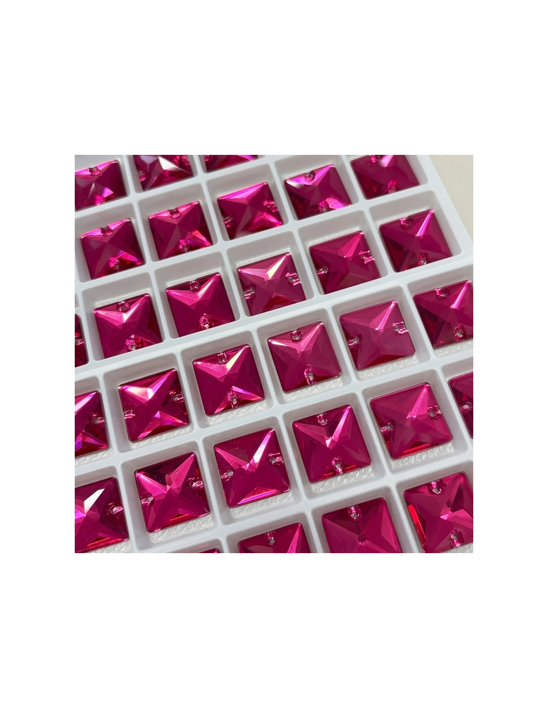 Stone Square mm 16 Hematite - 1PC - Stone to be sewn all crystal