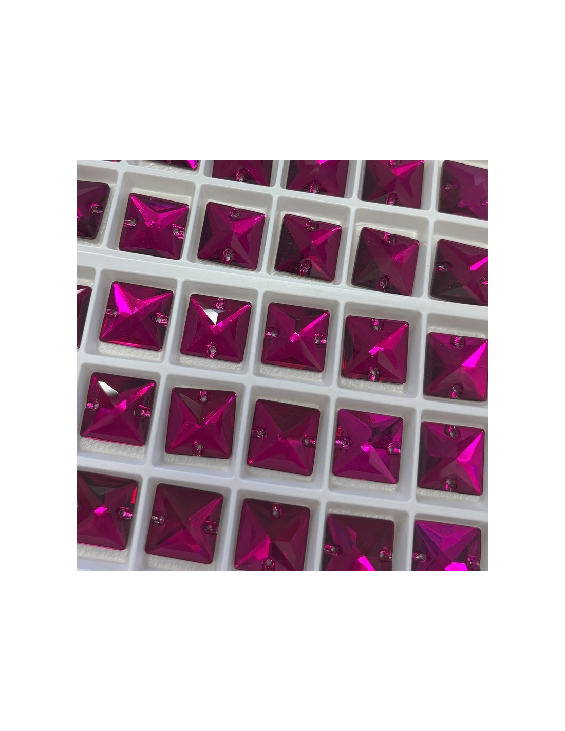 Stone Square mm 16 Hematite - 1PC - Stone to be sewn all crystal