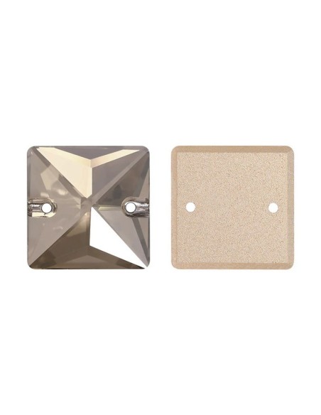 Pietra da Cucire in Cristallo GT Crystal Quadrato mm 16 Crystal Satin - 1PZ