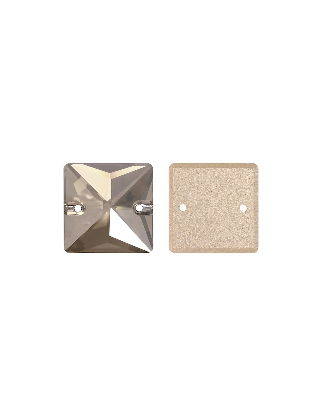 Stone Square mm 16 Crystal AB- 1PC - Stone to be sewn all crystal