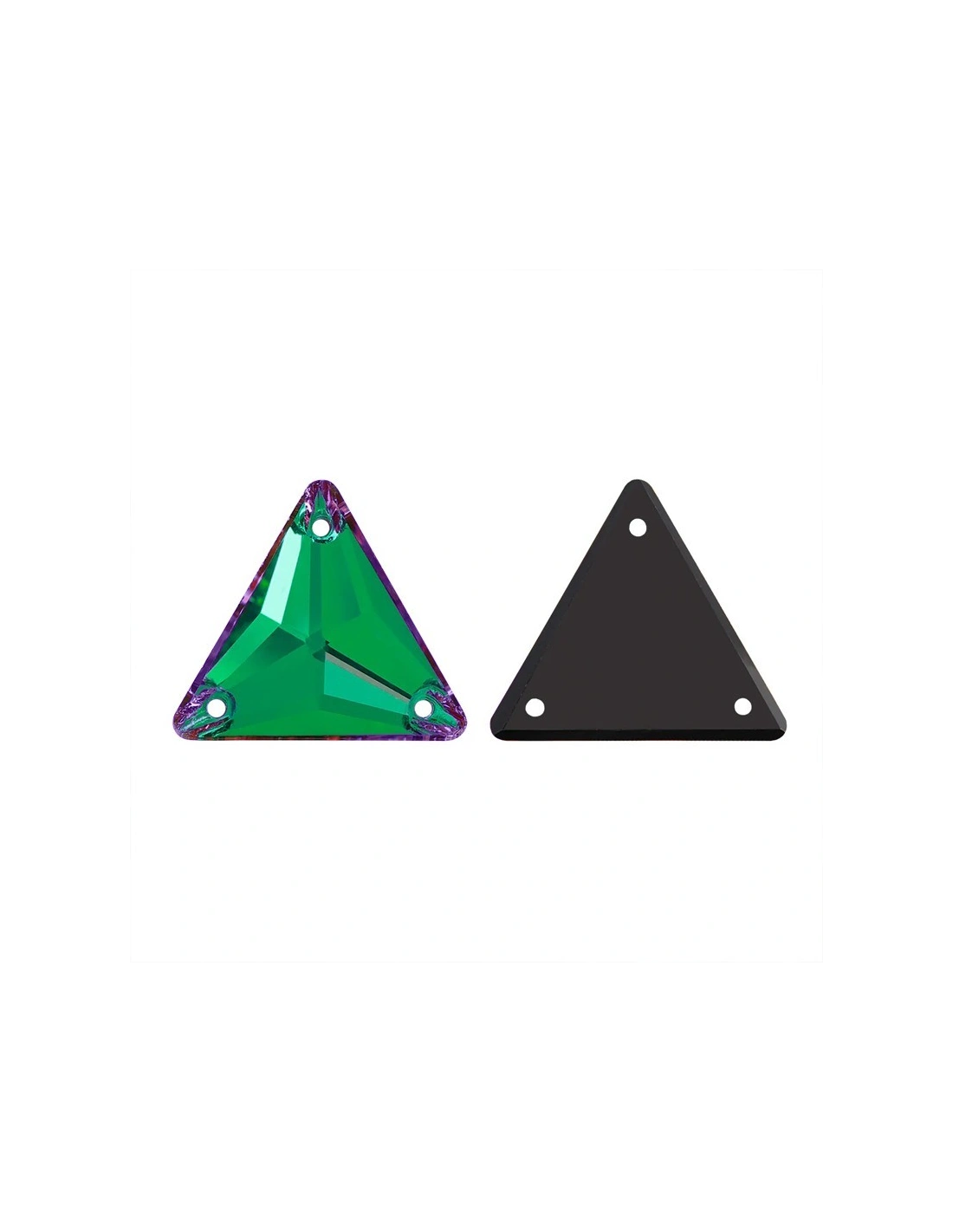 Pietra da Cucire in Cristallo GT Crystal Triangolo mm 16 Emerald - 1PZ