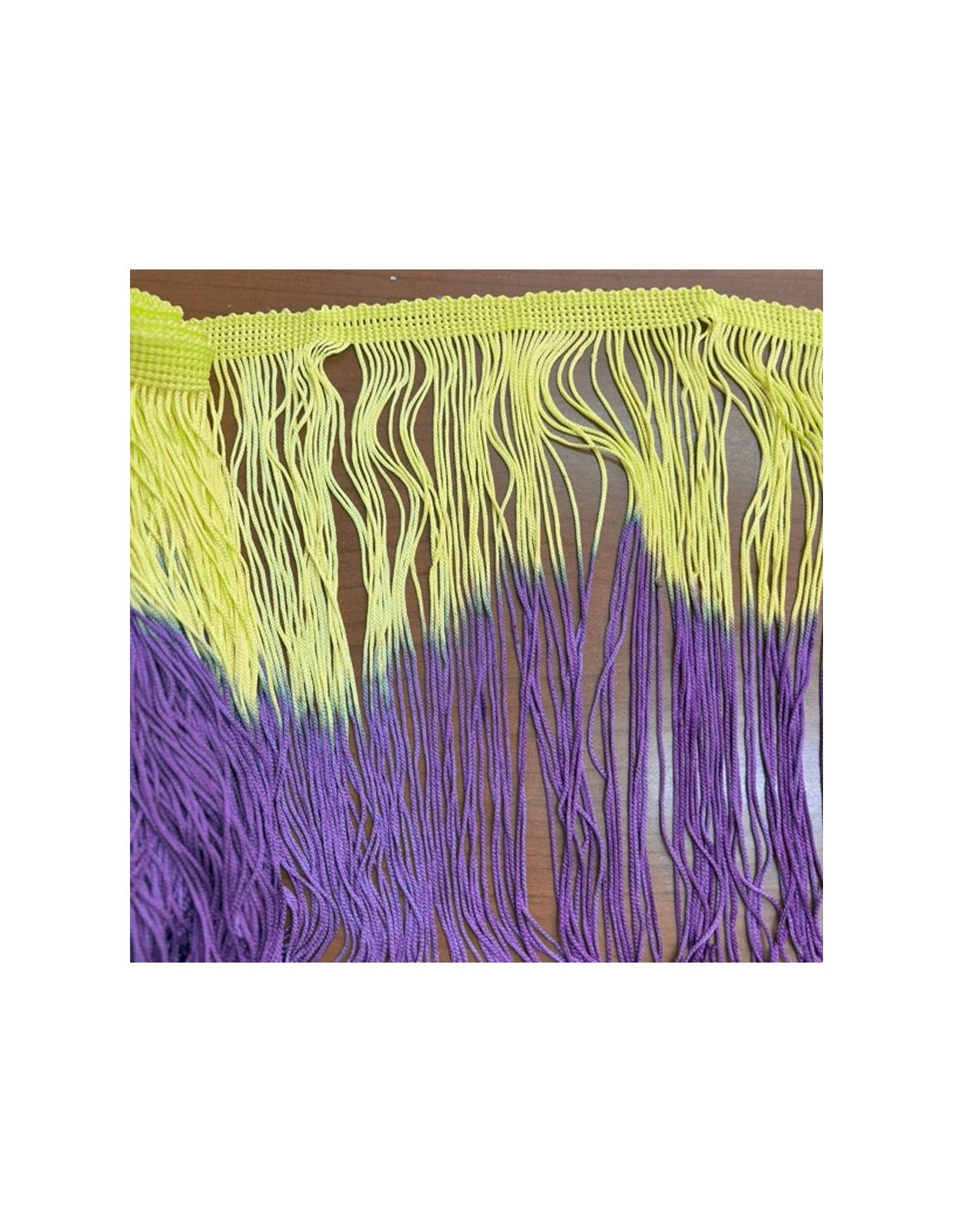 Tripolino Fringe Two-tone cm 25 Fluorescent Yellow-Purple - Pack of 1 mt.