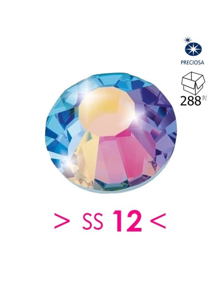 Preciosa Strass Termoadesivi ss 12 Crystal AB - 288PZ