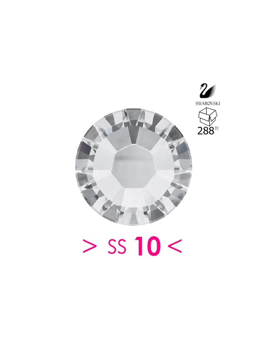 Strass Swarovski XILION Rose ss 10 Crystal - 288PZ