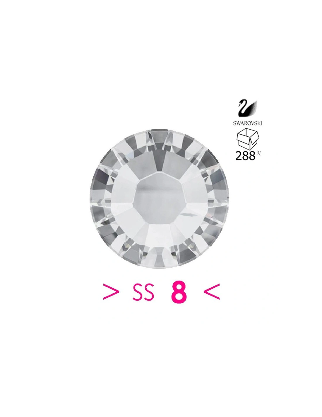 Strass Swarovski XILION Rose ss 8 Crystal - 288PZ