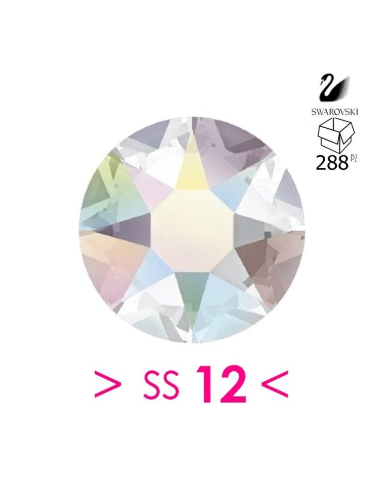 Strass Swarovski XIRIUS Rose ss 12  Crystal AB - 288PZ