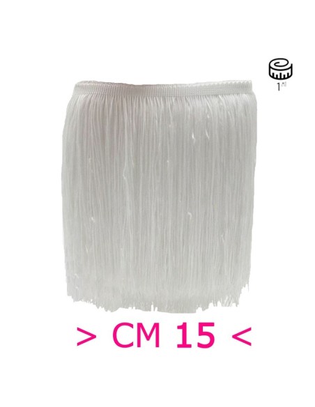 Tripolino Fringe cm 15 White - Pack of 1 mt.