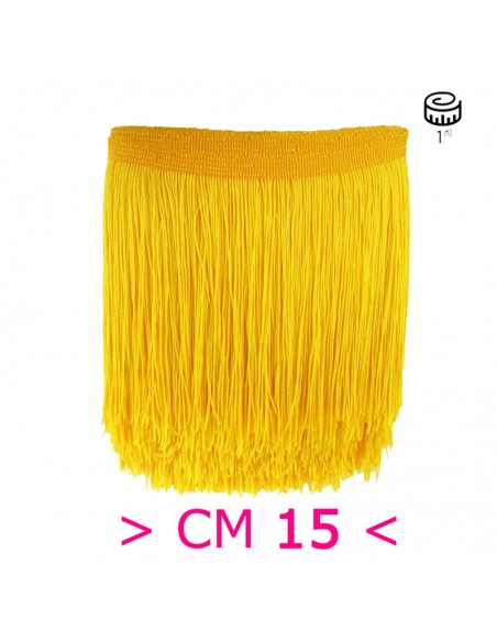 Frangia in Tripolino cm 15 Giallo Pastello - Pacco 1 mt.