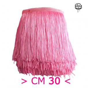Frangia in Tripolino cm 30 Rosa Vivo - Pacco 1 mt.