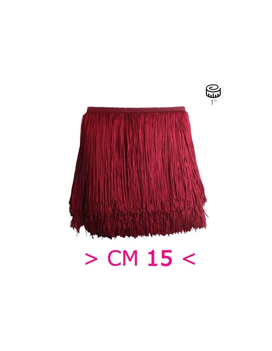 Tripolino Fringe cm 15 Amaranth - Pack of 1 mt.