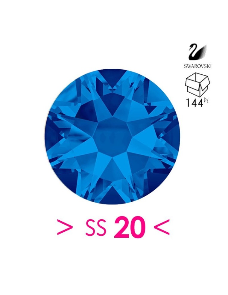 Strass Swarovski XIRIUS Rose ss 20  capri Blue - 144PZ Rhinestones Hotfix