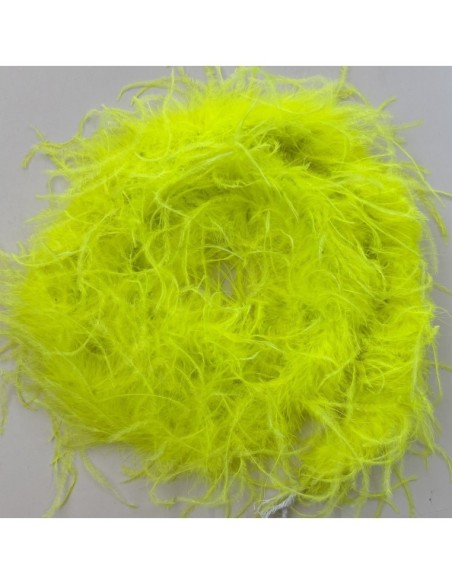 Boa Ostrich Feather Fluo Yellow - Pack of 2 mt.