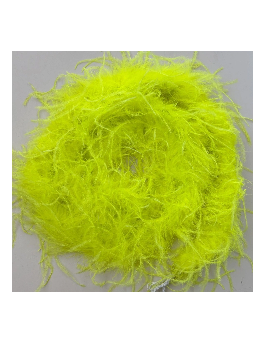 Boa Ostrich Feather Fluo Yellow - Pack of 2 mt.