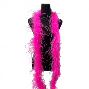 Boa Piume di Struzzo Fuchsia Fluo - Pacco 2 mt.