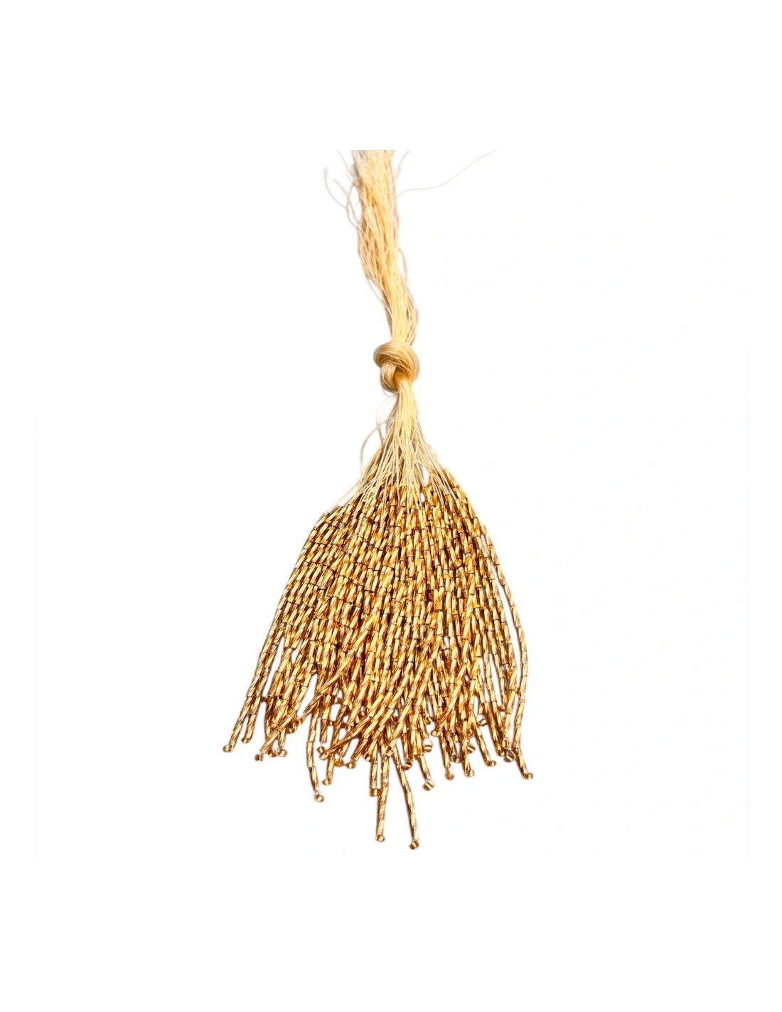 Fringes sewing bugles Gold Pack - 1MT. - Fringes and Feathers