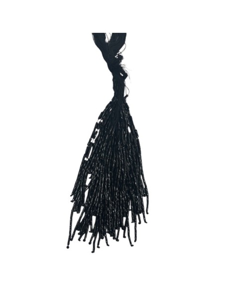 Fringes sewing bugles Black Pack - 1MT. - Fringes and Feathers