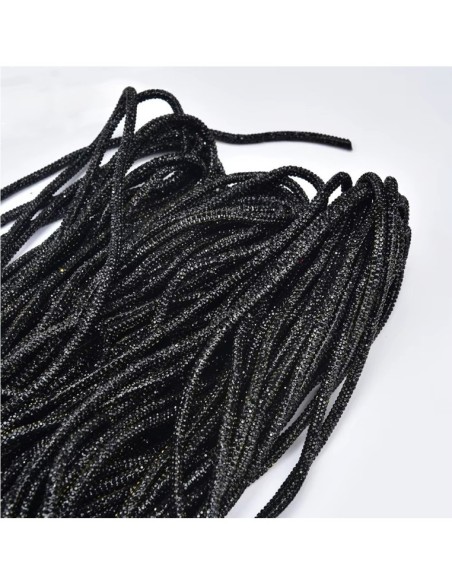 Cord Rhinestones mm 4 Black - 1MT