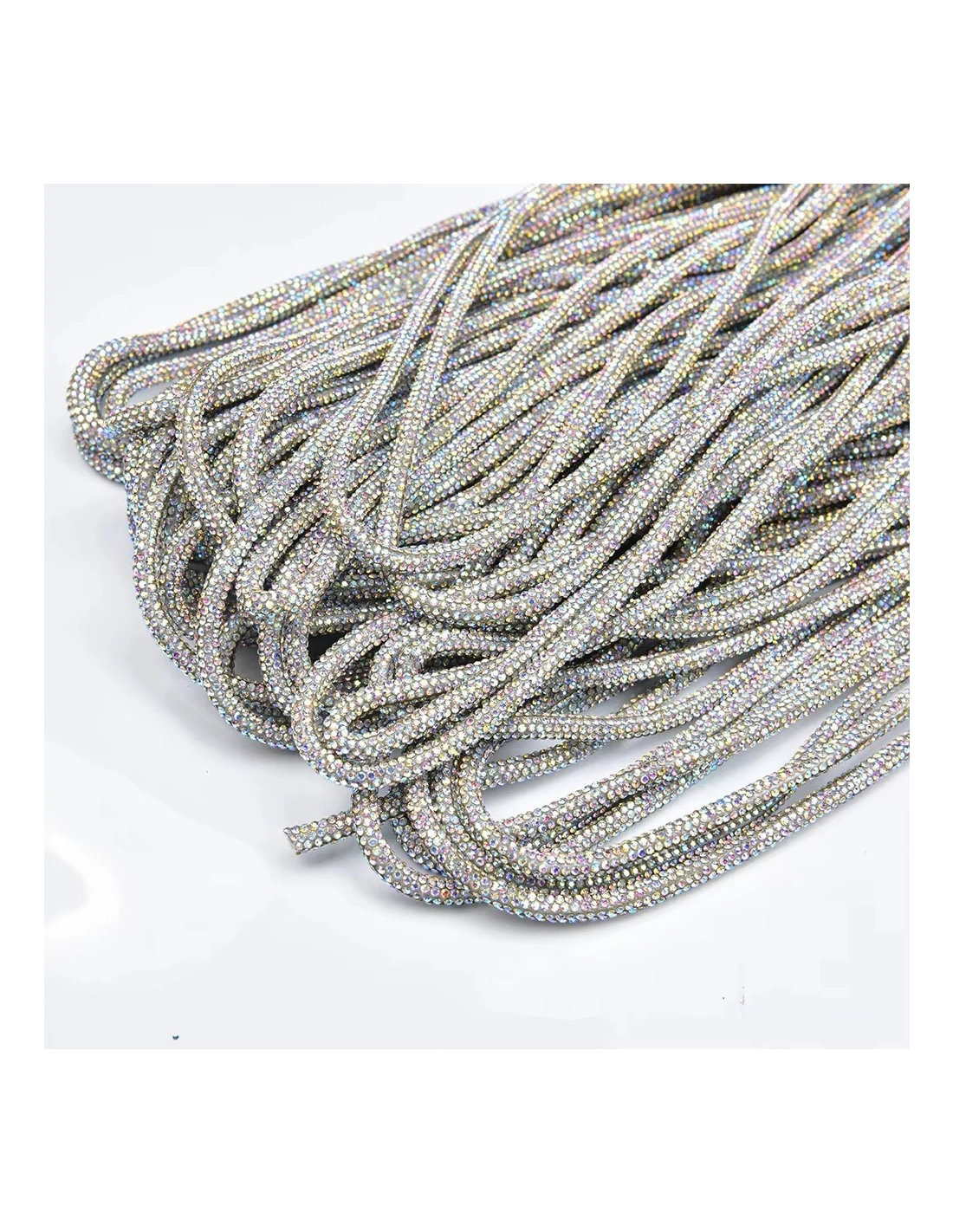 Cordoncino Strass mm 6 Crystal AB - 1MT