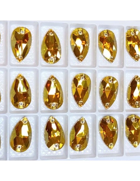 Stone Drop mm 18x10,5 Sunshine - 1 PC - Stone to be sewn all crystal