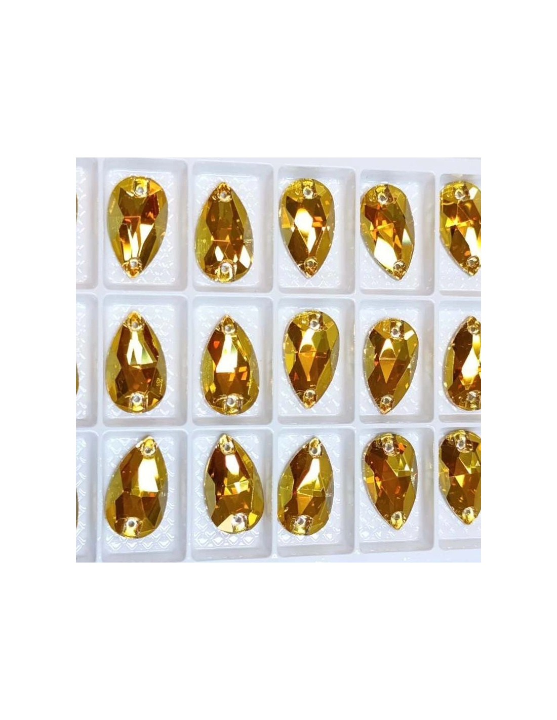 Stone Drop mm 18x10,5 Sunshine - 1 PC - Stone to be sewn all crystal