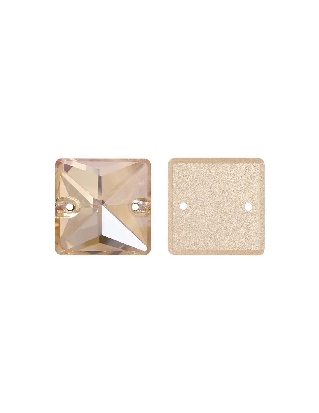 Stone Square mm 16 Sunshine - 1PC - Stone to be sewn all crystal